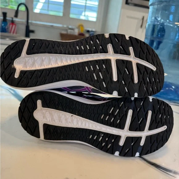 ASICS Women's Gray and Purple Athletic Shoes - Picture 3 of 6